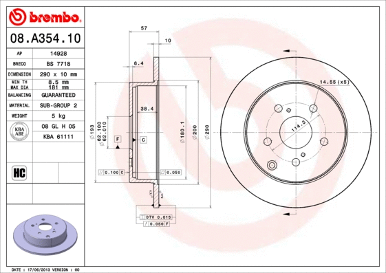 Brake Disc (08.A354.10)