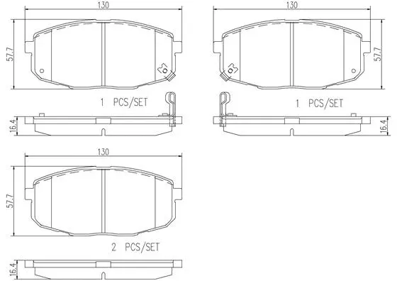 Brake Pad Set, disc brake (P30034N)
