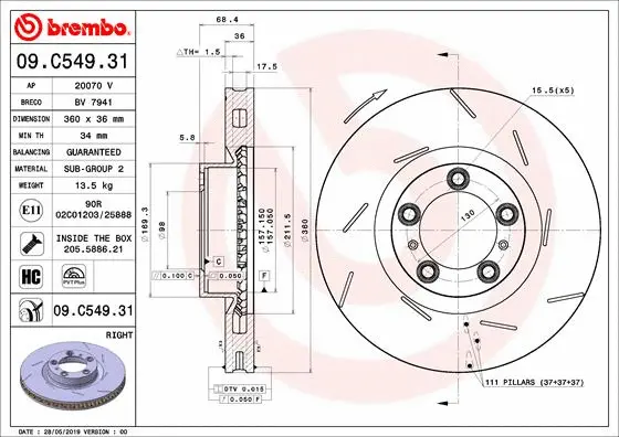 Brake Disc (09.C549.31)