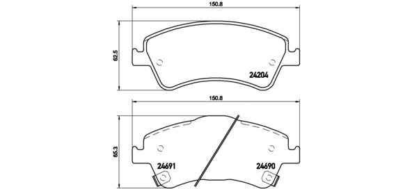 Brake Pad Set, disc brake (P 83 081)
