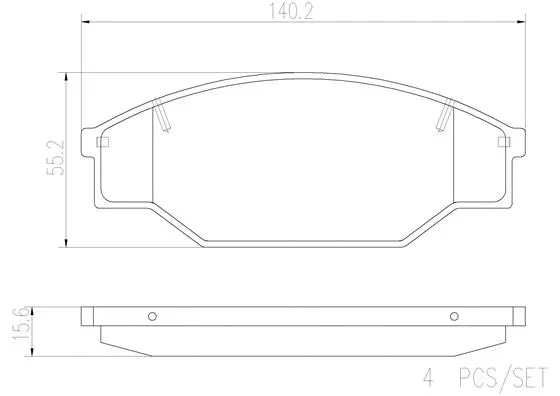 Brake Pad Set, disc brake (P83013N)