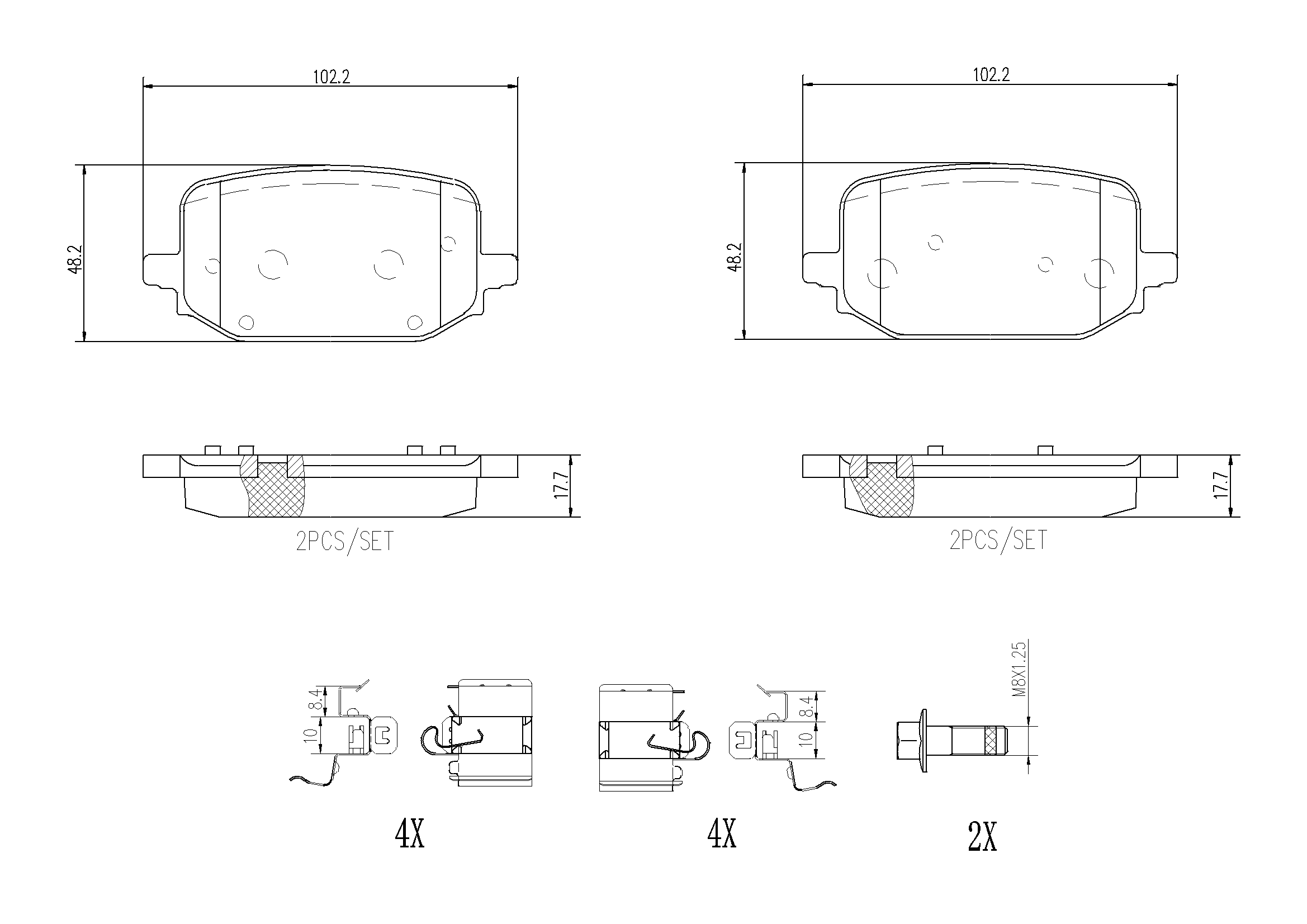 Brake Pad Set, disc brake (P 24 249)