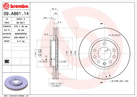 Brake Disc (09.A861.14)