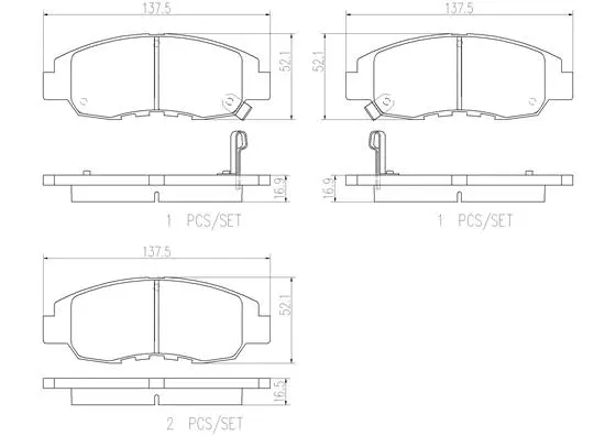 Brake Pad Set, disc brake (P28075N)