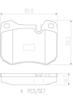 Brake Pad Set, disc brake (P65002N)