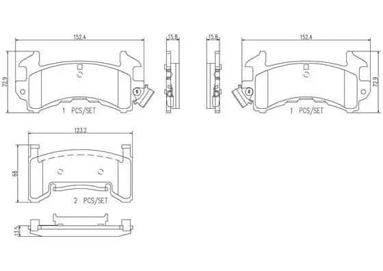 Brake Pad Set, disc brake (P59063N)