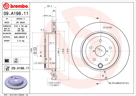 Brake Disc (09.A198.11)