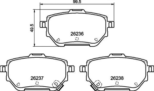 Brake Pad Set, disc brake (P 83 182)