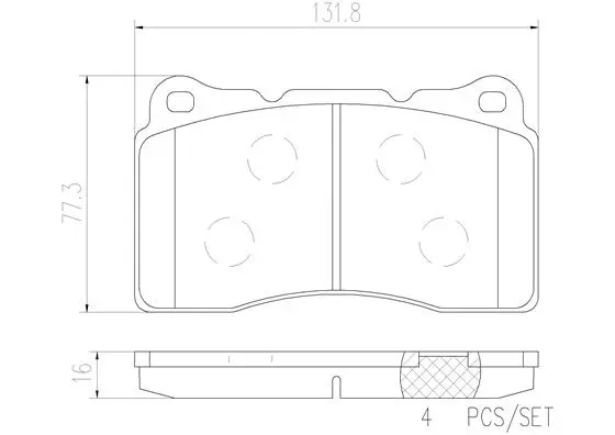 Brake Pad Set, disc brake (P54040N)