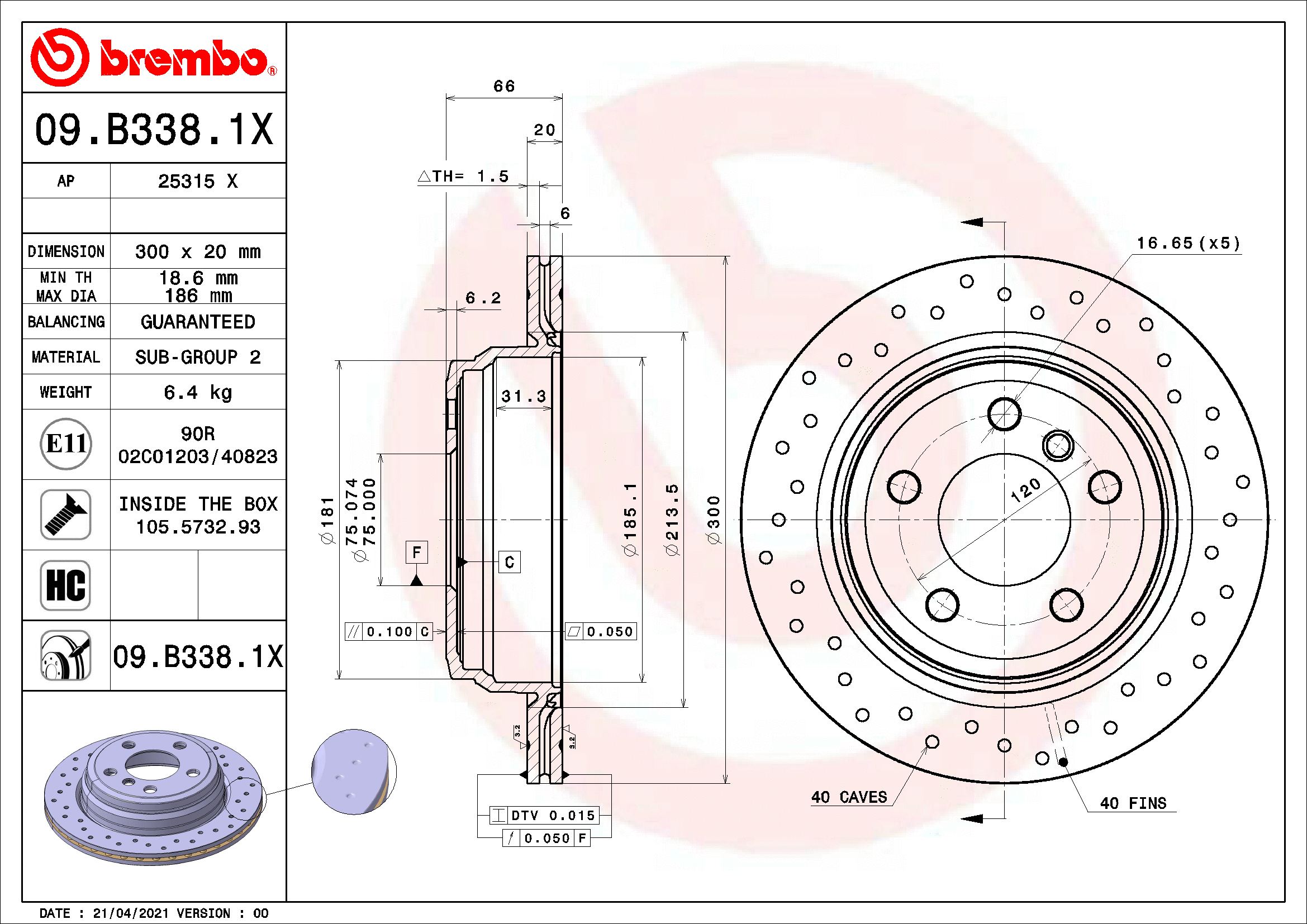 Brake Disc (09.B338.1X)