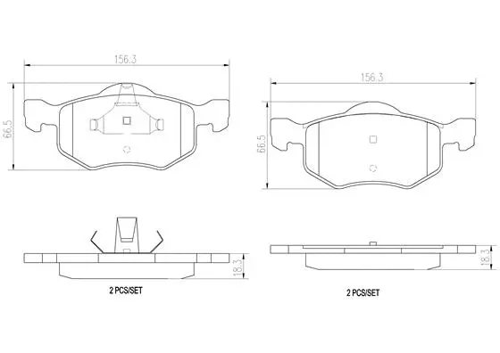 Brake Pad Set, disc brake (P24056N)