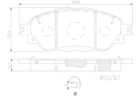 Brake Pad Set, disc brake (P 83 167)