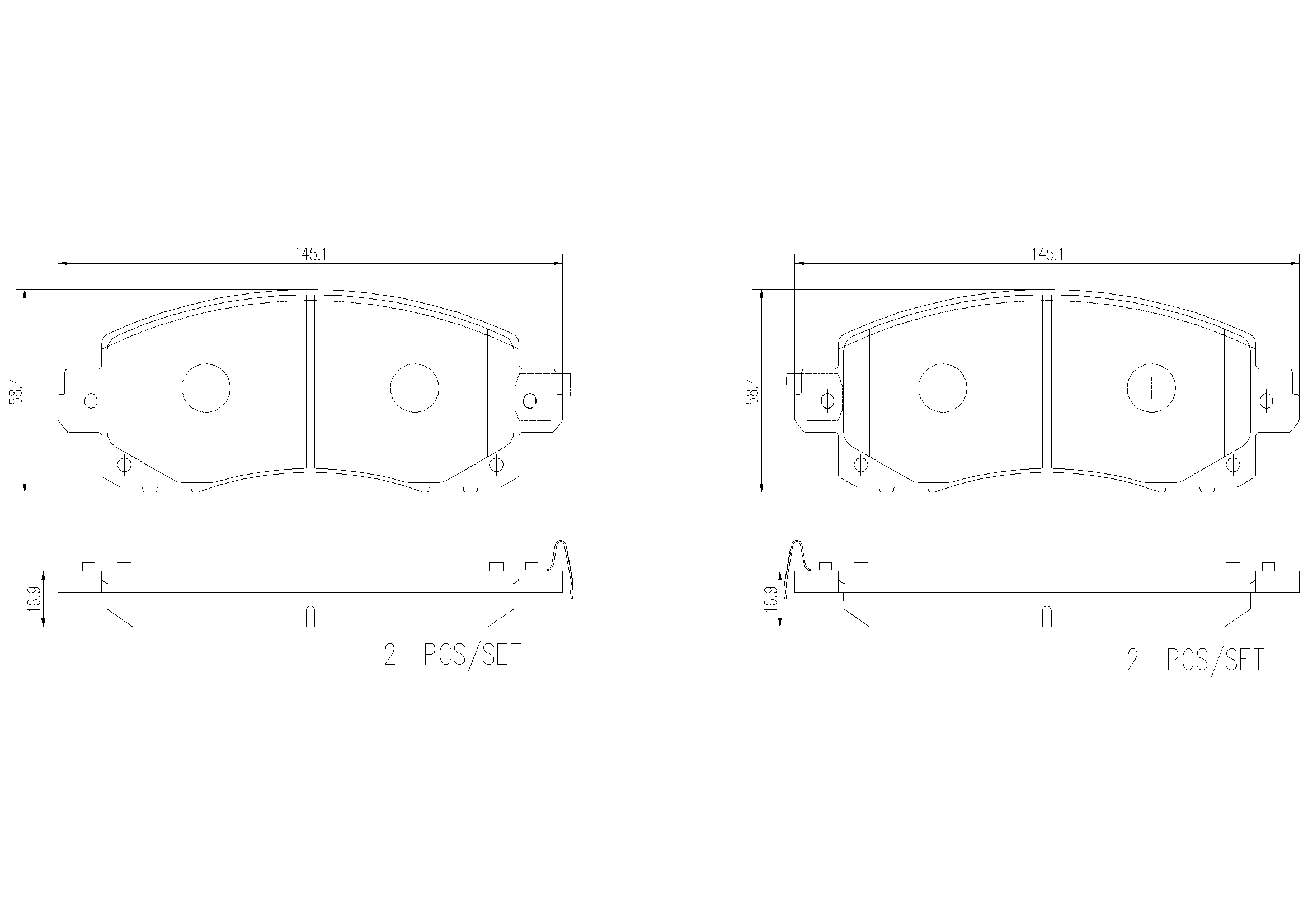 Brake Pad Set, disc brake (P78028N)