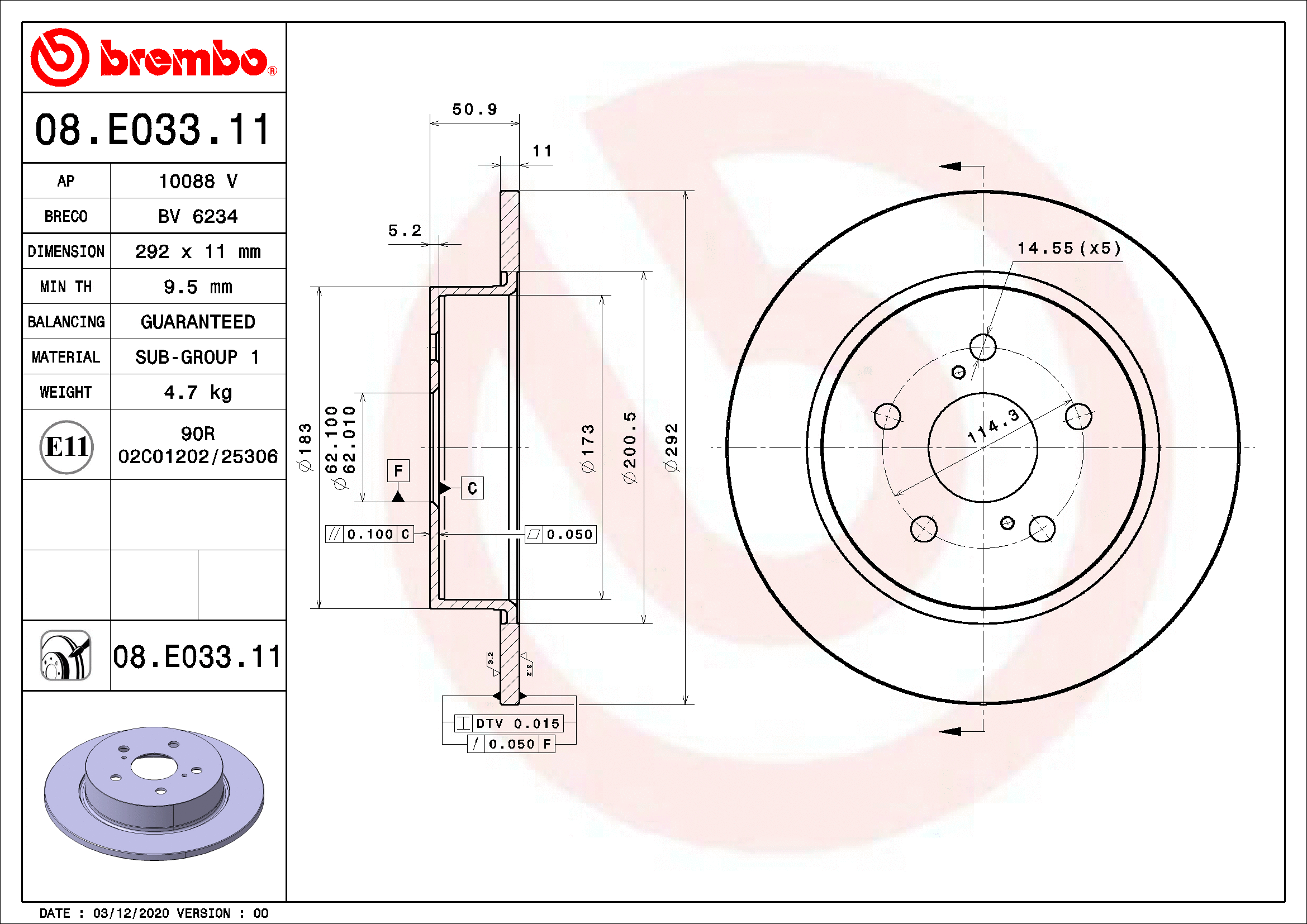Brake Disc (08.E033.11)