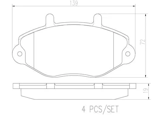 Brake Pad Set, disc brake (P24033N)