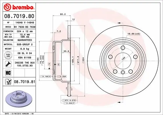 Brake Disc (08.7019.80)