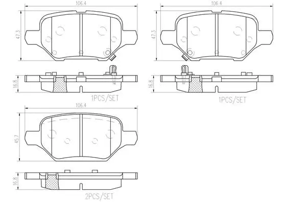 Brake Pad Set, disc brake (P 10 079)