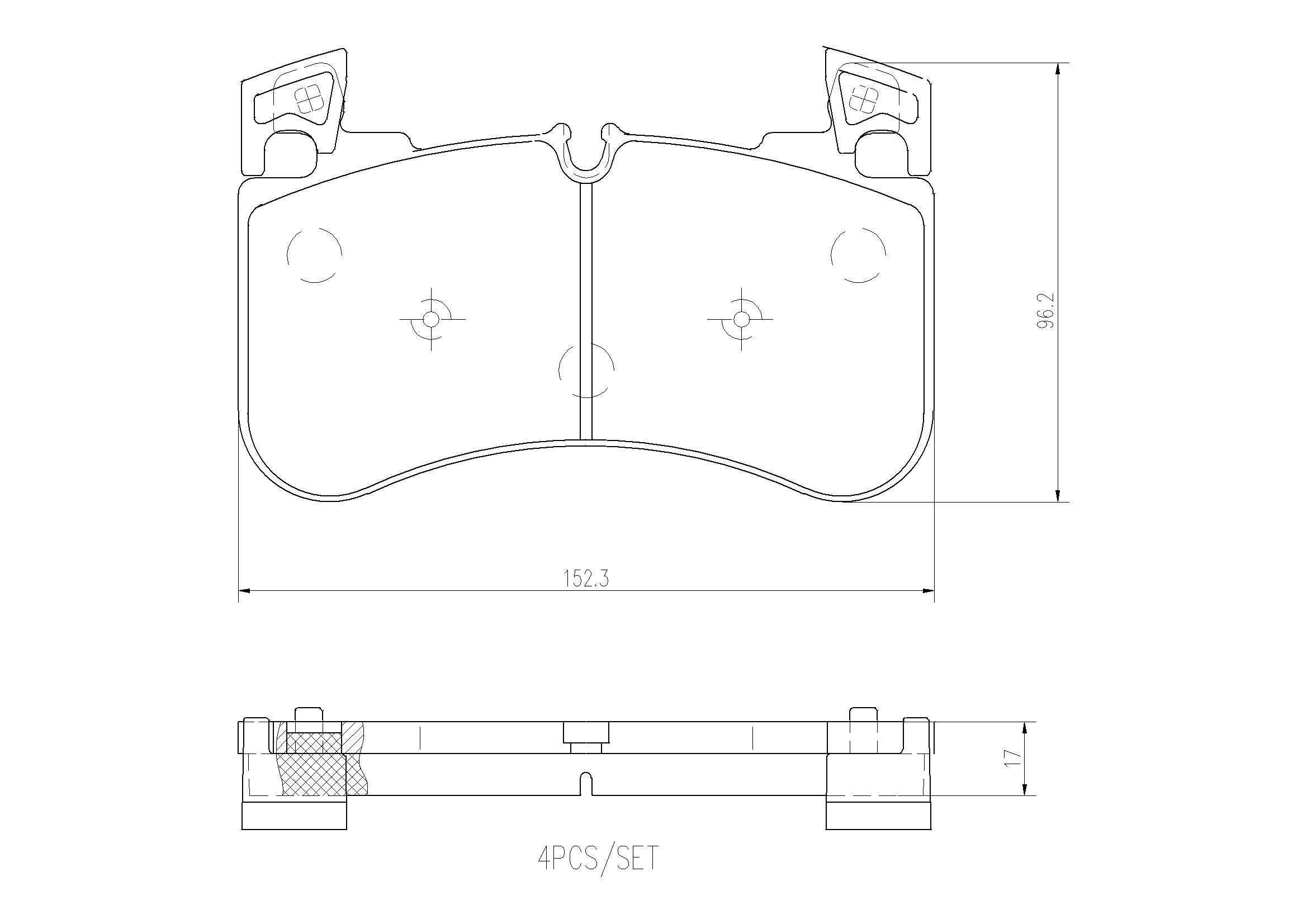 Brake Pad Set, disc brake (P44029N)