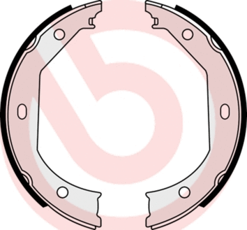 Brake Shoe Set, parking brake (S 06 509)