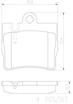 Brake Pad Set, disc brake (P50042N)