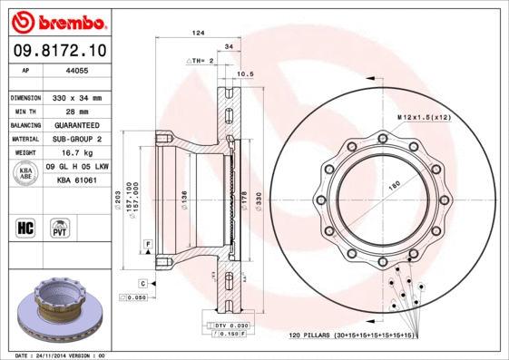Brake Disc (09.8172.10)