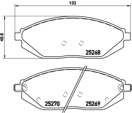 Brake Pad Set, disc brake (P 10 054)