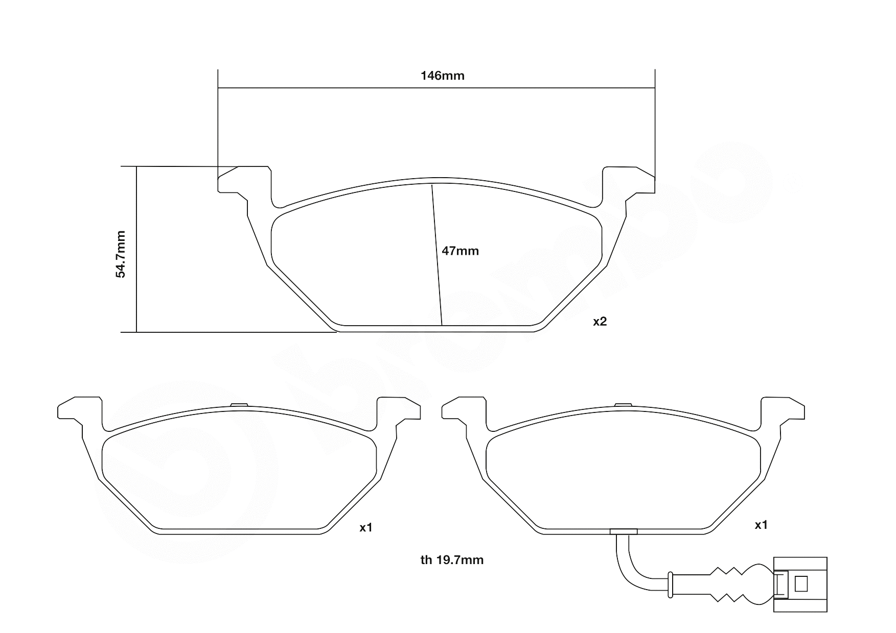 High Performance Brake Pad Set