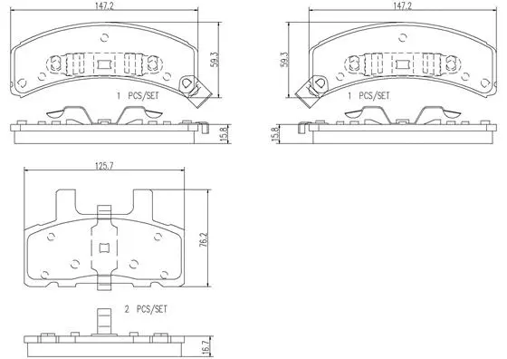 Brake Pad Set, disc brake (P18004N)
