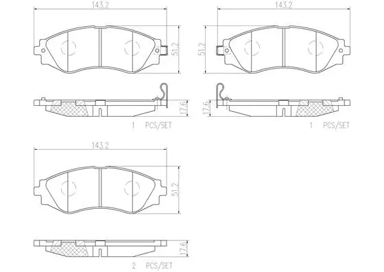 Brake Pad Set, disc brake (P10006N)