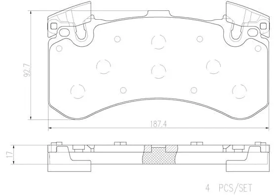 Brake Pad Set, disc brake (P85136N)