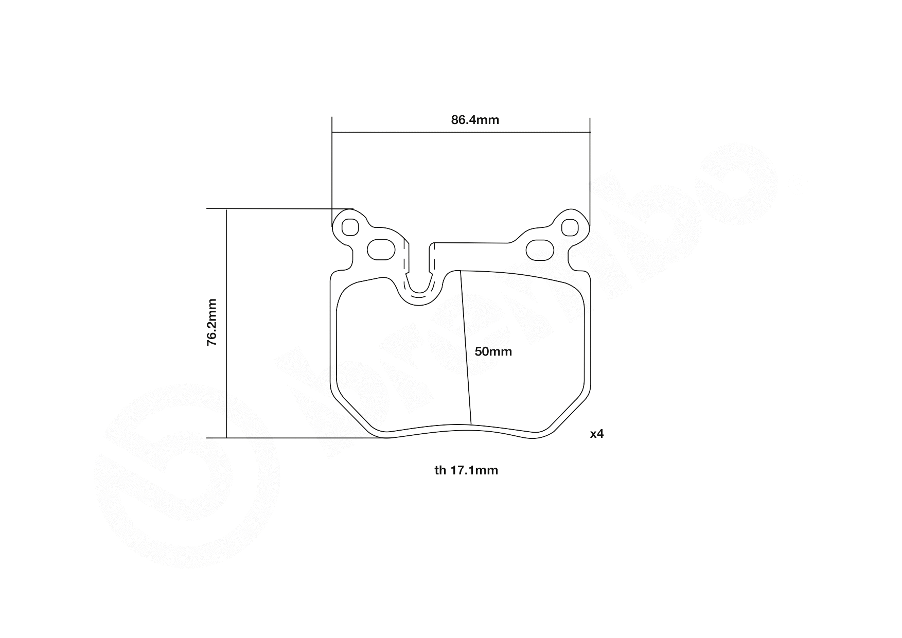 High Performance Brake Pad Set