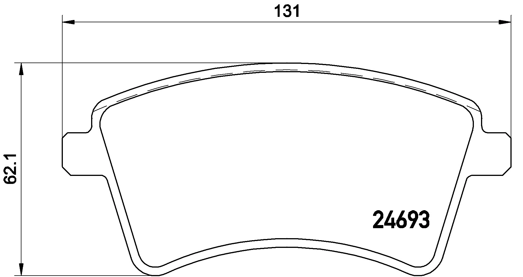 Brake Pad Set, disc brake (P 68 044E)