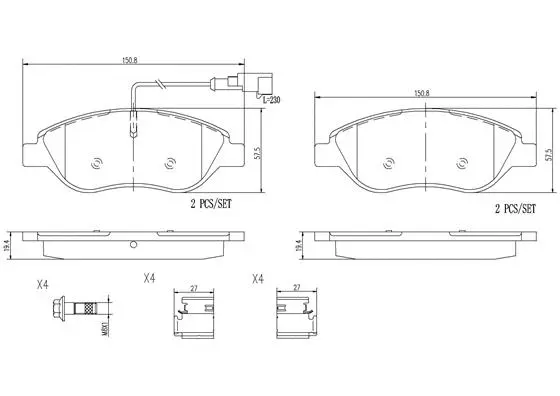 Brake Pad Set, disc brake (P23145N)