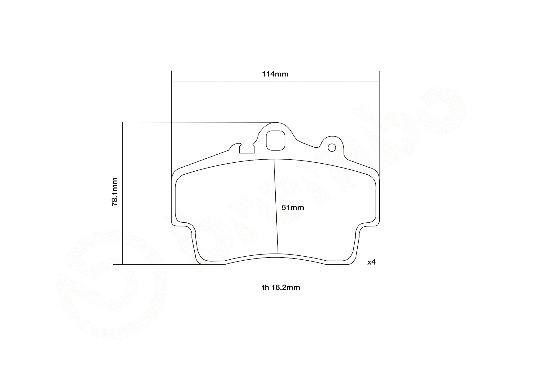 High Performance Brake Pad Set