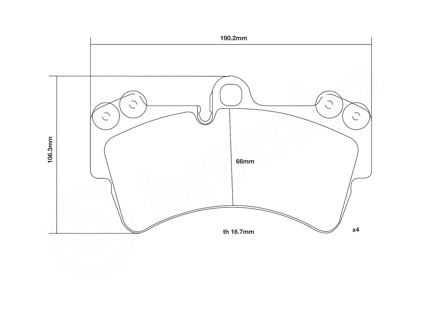 High Performance Brake Pad Set
