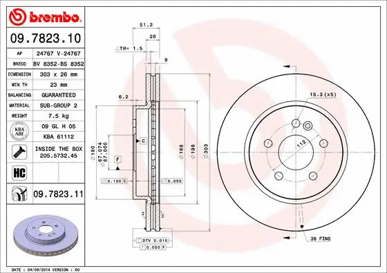 Brake Disc (09.7823.10)