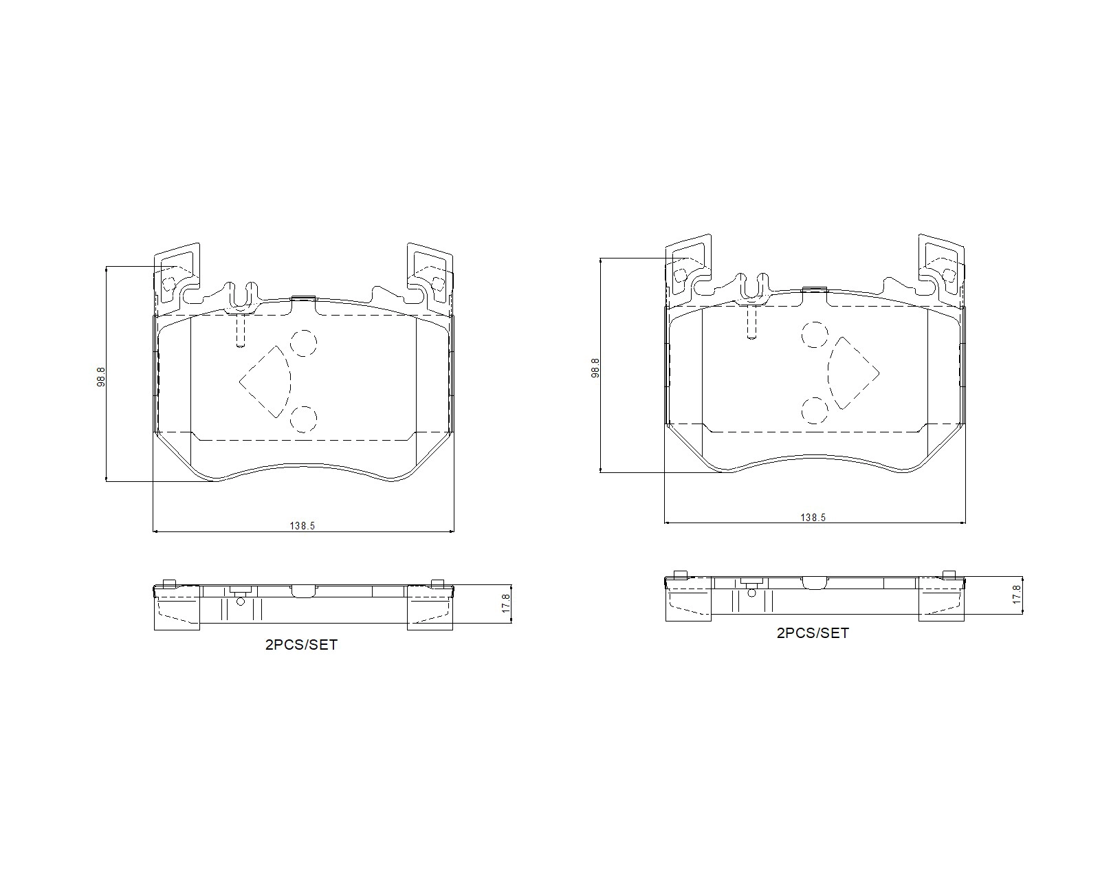 Brake Pad Set, disc brake (P50171N)