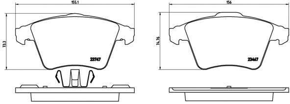 Brake Pad Set, disc brake (P 85 107)