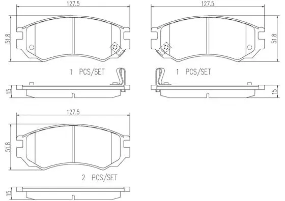 Brake Pad Set, disc brake (P56055N)