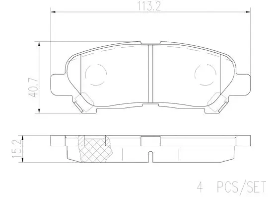 Brake Pad Set, disc brake (P83138N)