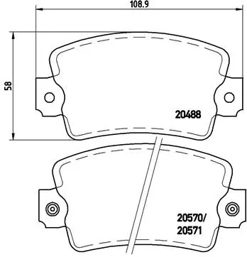 Brake Pad Set, disc brake (P 68 007)