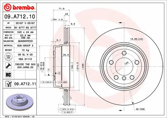 Brake Disc (09.A712.10)