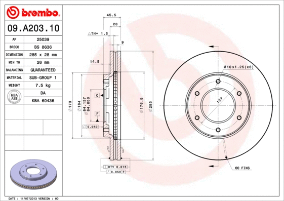 Brake Disc (09.A203.10)