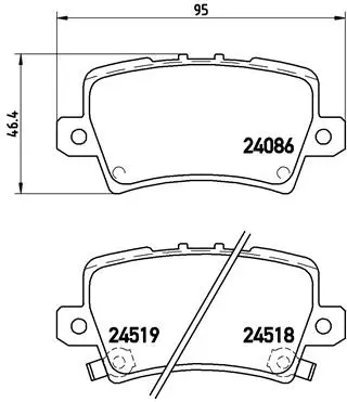 Brake Pad Set, disc brake (P 28 038)
