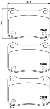 Brake Pad Set, disc brake (P 83 134)