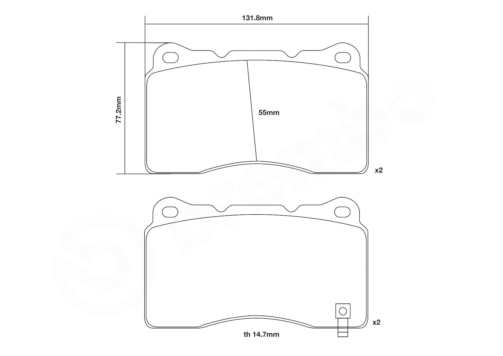 High Performance Brake Pad Set