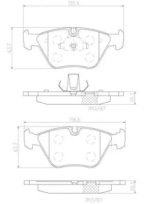 Brake Pad Set, disc brake (P06043N)