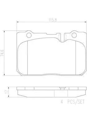 Brake Pad Set, disc brake (P83039N)