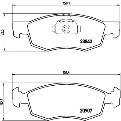 Brake Pad Set, disc brake (P 23 118)