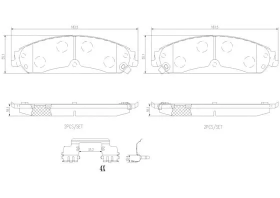 Brake Pad Set, disc brake (P23149N)